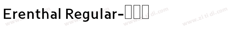Erenthal Regular字体转换